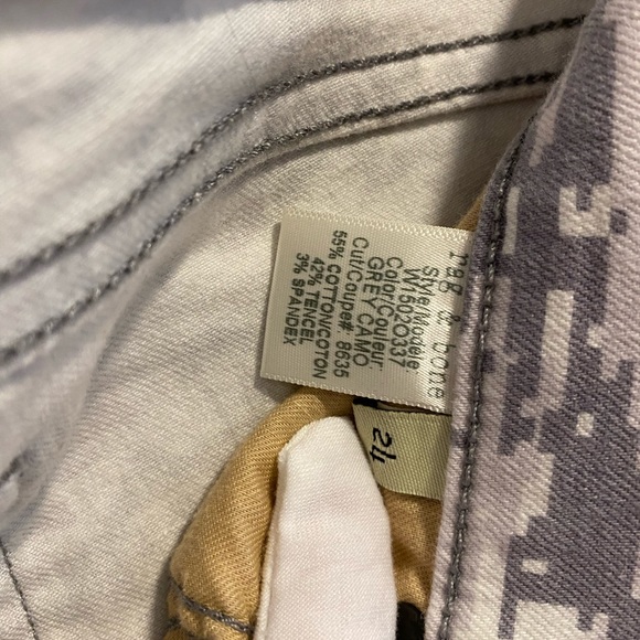 Rag & Bone Grey Camo Skinny Jeans Size 24 Style# W1502O337 - Picture 10 of 11